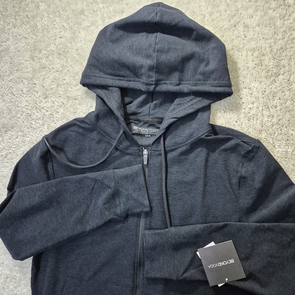 Beyond Yoga Freefit Sweatshirt Mens Small Black Full Zip Comfort Minimalist Gym